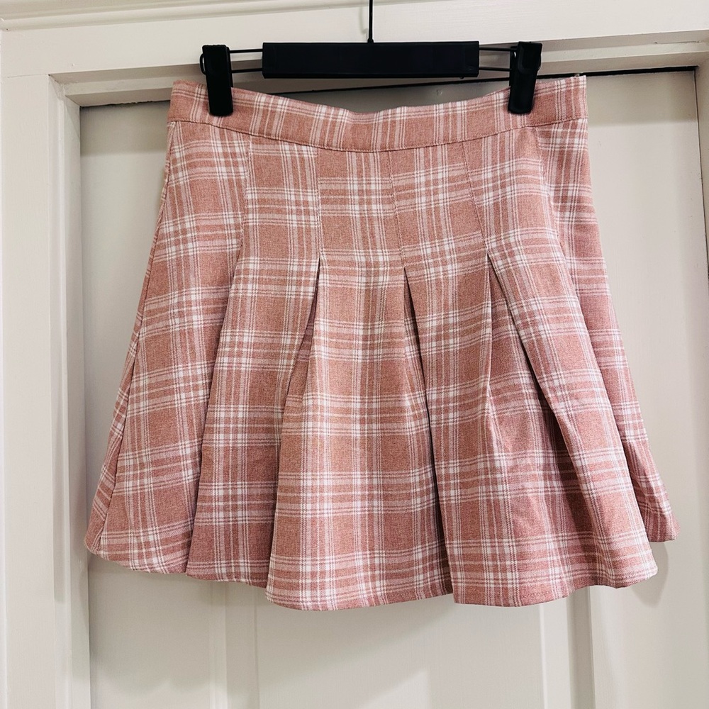 Entro Plaid Pleated Skort